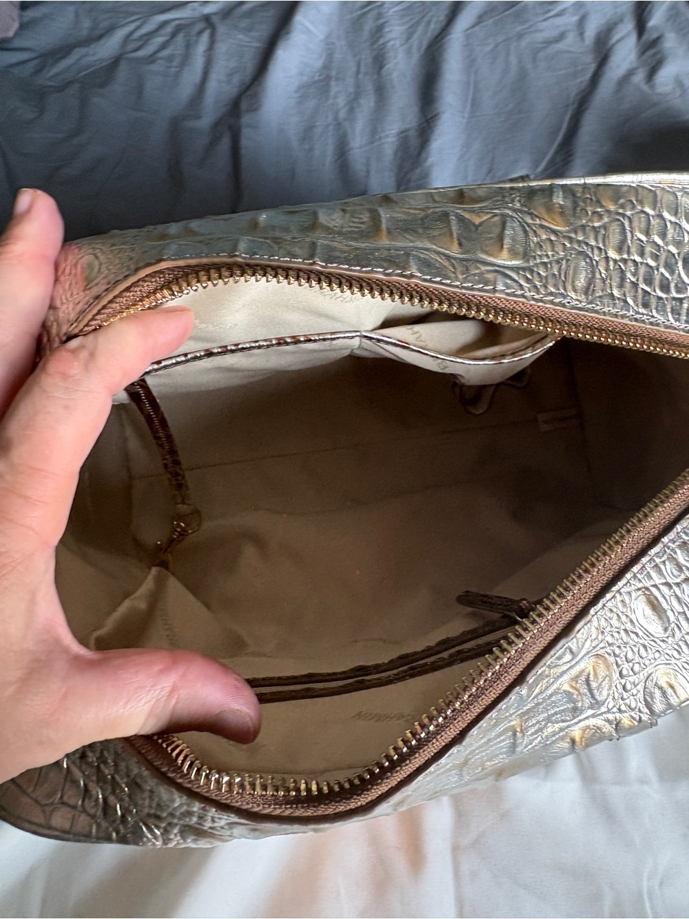 Brahmin Marissa Bronze/Gold/Silver Satchel - Picture 11 of 14